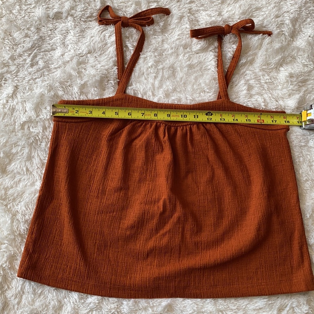 Madewell Crosshatch Tie-Strap Tank Top size S - Picture 5 of 10